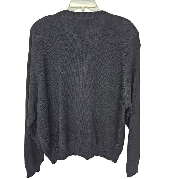 Southern Lady Floral Print V-Neck Button Down Sweater Black Women's Plus 1X Goth - Picture 2 of 8